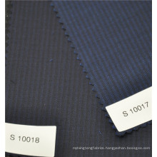 Superfine high quailty worsted 70%wool 30%polyester stripe fabric for suit jacket uniform